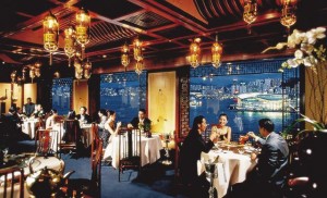 The Mandarin Oriental in Hong Kong plays host to Man Wah, a Michelin-starred Cantonese restaurant.